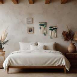 Small Woven Wall Hanging Boho Coastal Tapestry For Modern Cottage Bedroom Or Living Room - thumbnail 3
