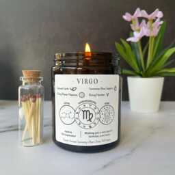 Personalised Virgo Birthday Gift Candle, Star Sign Zodiac Astrology Gift, Customised - thumbnail 3