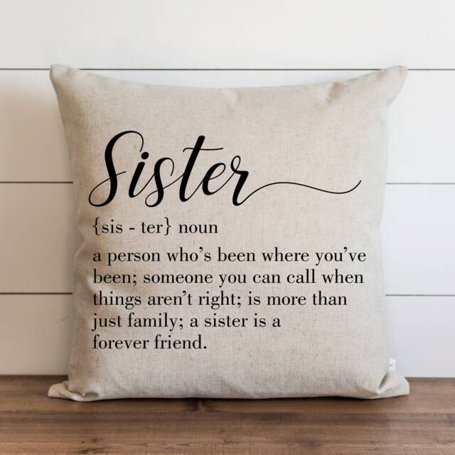 Sister // 18 X 20 Pillow Cover Everyday Throw Gift Accent Cushion - image 1