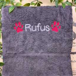 Personalised Pet Name Towel - 500Gsm 100% Cotton - thumbnail 2