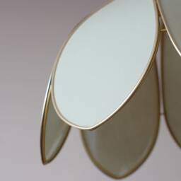 Simple Flower Pendant Light - Eucalyptus & Gold - thumbnail 3