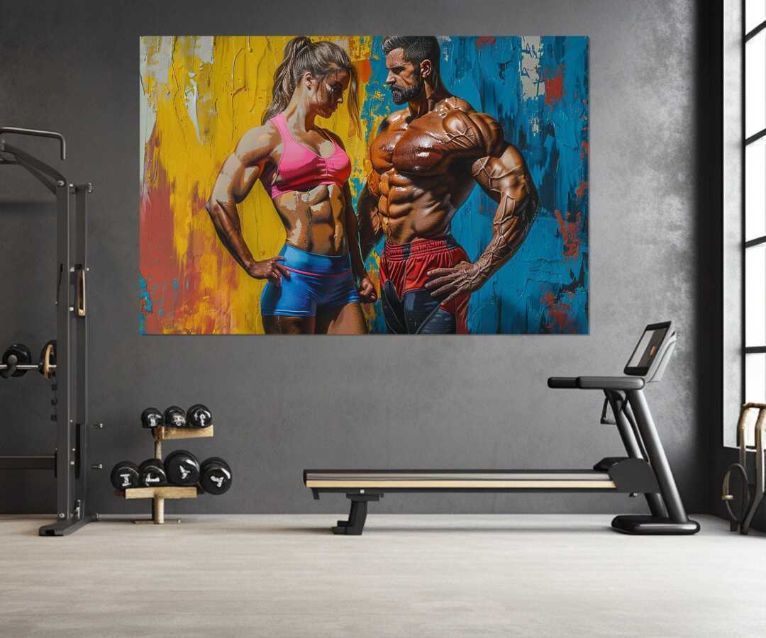 Gym Wall Art, Workout Motivation, Fitness Canvas Print, Home Decor