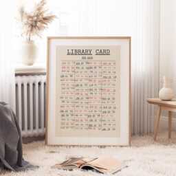 Library Card Print - Vintage Wall Art Due Date Reading Nook Bookish Aesthetic Book Lover Poster - thumbnail 2