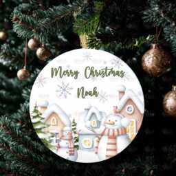 Personalised Kids Christmas Decoration - Grandson Gift Custom Bauble For Boys & Girls Stocking Filler Eve Box