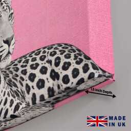 Leopard Glam Canvas Wall Art Animal Print Luxury Chic Fashion Aesthetic Statement Girl Decor Living Room Bedroom Office Hanging Artwork - thumbnail 2