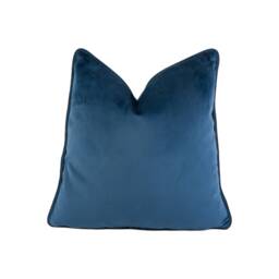 stunning Plush Dark Blue Royal Velvet Cushion Cover - Handmade Throw Pillow Designer Home Decor - thumbnail 1
