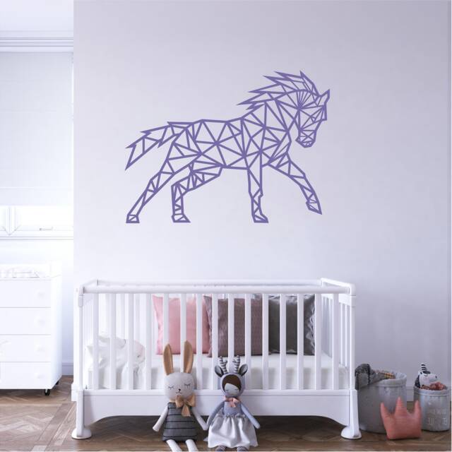 Geometric Horse Wall Art, Minimalist, Modern, Abstract, Decal, Mural, Transfer, Boho -G022 , 5 Sizes, 36 Colour Options, Home Decor - image 1