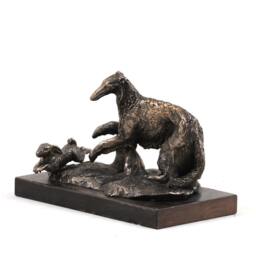 Borzoi, Dog Wooden Base Statue, Limited Edition, Artdog - thumbnail 3