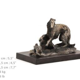 Borzoi, Dog Wooden Base Statue, Limited Edition, Artdog - thumbnail 4