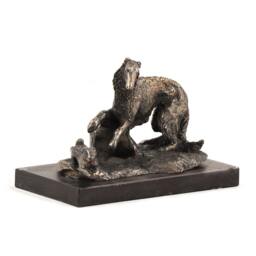 Borzoi, Dog Wooden Base Statue, Limited Edition, Artdog - thumbnail 2