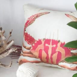 Crab Cushion 50 cm X With Vintage Scientific Illustration - thumbnail 2