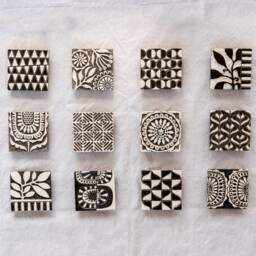 Black & White Tile Wall Art - Modern Motifs - Made To Order - thumbnail 1
