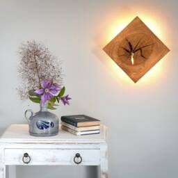 Handcrafted Wood Wall Sconce Luna Rh, Rustic Lamp, Wood Sconce, Bedside Wandlampe Wandleuchte, Applique Murale, Ambient Light - thumbnail 3