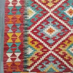 Handmade Afghan Kilim Rug, Multicolour Artisan Persian Turkish Flatweave, Natural Wool, 144x102 cm - thumbnail 2