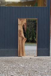 Handmade Live Edge Wood Mirror, Rustic Luxury Home Decor - thumbnail 1