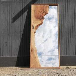 Handmade Live Edge Wood Mirror, Rustic Luxury Home Decor - thumbnail 4