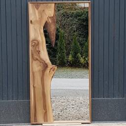 Handmade Live Edge Wood Mirror, Rustic Luxury Home Decor - thumbnail 3