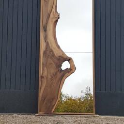 Handmade Live Edge Wood Mirror, Rustic Luxury Home Decor - thumbnail 2