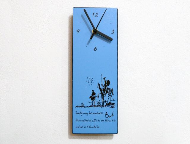 Don Quixote Quote - Sanity May Be Madness But The Maddest Of All Is To See Life As It & Not Should Wall Clock - image 1