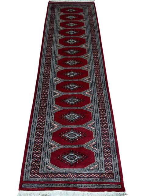2.3x8 Red Color Bokhara Rug - Runner Hallway Luxury Bukhara Fine Quality Woolen Afghan - image 1