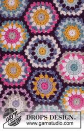 Crochet Blanket Wool, Pattern Of Hexagons, Perforated Bedspreads, Handmade