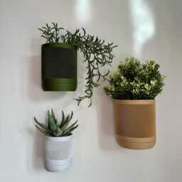 Modern Minimalist Wall Planter, Indoor Mounted, Hidden Mount, Home Decor, Gift, 11 Colour Options, Drip Tray - thumbnail 3