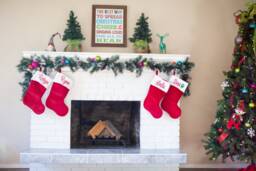 Personalized Christmas Stockings - Red Name Embroidered Traditional Plush - thumbnail 1