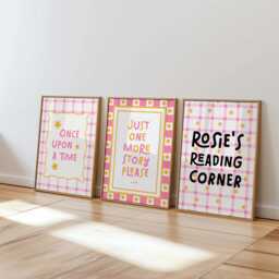 Just One More Story Print - Once Upon A Time Personalised Book Corner Art Colourful Children's Bedroom Decor Nursery Poster - thumbnail 2