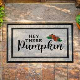 Hey There Pumpkin Doormat - Washable Fall Porch Decor - thumbnail 4