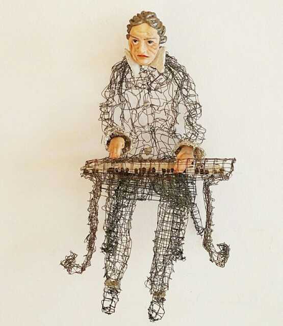 Beethoven Ludwig Van German Composer Pianist Sculpture Wall Hanging Art. Ooak - image 1
