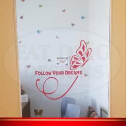 Butterfly Follow Your Dreams Decal, Nursery Decor, Girls Room Bedroom Wall Sticker, Classroom Kids - thumbnail 2