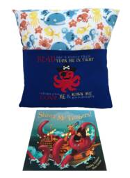 Pirate Octopus Reading Pillow Nautical Children's Book Cushion - thumbnail 1