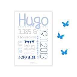 Custom Birth Sheet. Birth. Personalized Newborn Gift, Baby Room Decoration - thumbnail 1