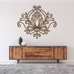 Lotus Flower Wall Decal Boho Mandala Vinyl Sticker - Yoga Decor - thumbnail 2