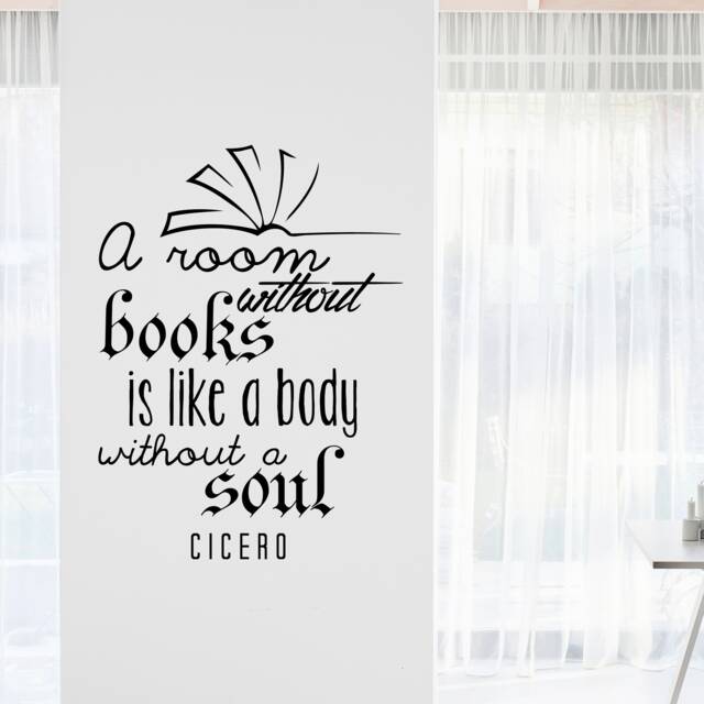 Cicero Inspirational Motivational Wall Decal Quote Art Inspired Focus Positive Book Room Decor Encouragement 24x18 Inches - image 1