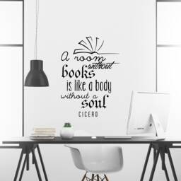 Cicero Inspirational Motivational Wall Decal Quote Art Inspired Focus Positive Book Room Decor Encouragement 24x18 Inches - thumbnail 2