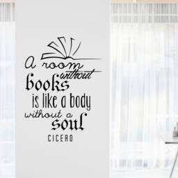 Cicero Inspirational Motivational Wall Decal Quote Art Inspired Focus Positive Book Room Decor Encouragement 24x18 Inches - thumbnail 1