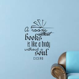 Cicero Inspirational Motivational Wall Decal Quote Art Inspired Focus Positive Book Room Decor Encouragement 24x18 Inches - thumbnail 3