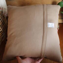 Vintage Kilim Pillow Cover - 16 Inch, Handwoven Wool Rug Cushion - thumbnail 4
