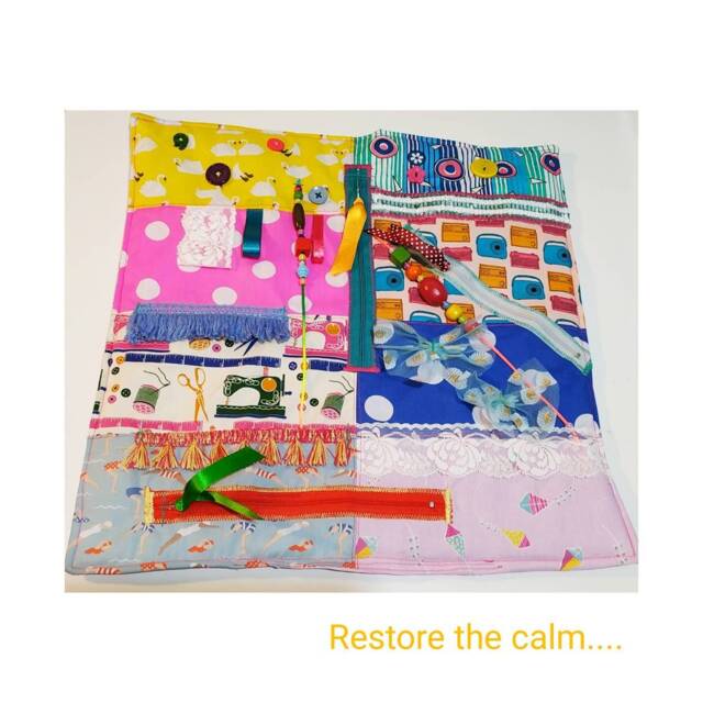 3 X Dementia Blanket Alzheimers Sensory Quilt Help Fidget Pillow Activity Aid Therapy Fiddle Gift Residents Activities Care Home Fidgeting - image 1