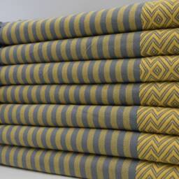 "Yellow Towel, Turkish Towel, Hammam Towel, Beach Towel, Bath Peshtemal, 40""x70" - thumbnail 3