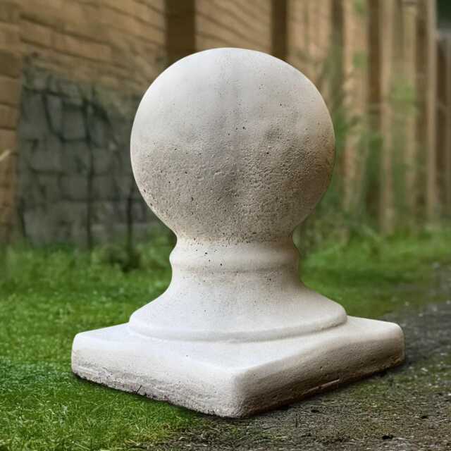 Outdoor Ball Sculpture Concrete Statue Stone Modern Home Ornament Garden Decor Ball Lover Gift Handmade Front Door Figurine - image 1
