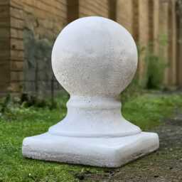 Outdoor Ball Sculpture Concrete Statue Stone Modern Home Ornament Garden Decor Ball Lover Gift Handmade Front Door Figurine - thumbnail 3