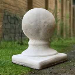Outdoor Ball Sculpture Concrete Statue Stone Modern Home Ornament Garden Decor Ball Lover Gift Handmade Front Door Figurine - thumbnail 1