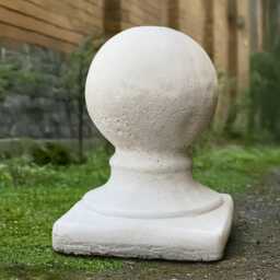 Outdoor Ball Sculpture Concrete Statue Stone Modern Home Ornament Garden Decor Ball Lover Gift Handmade Front Door Figurine - thumbnail 4