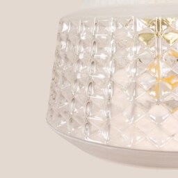 Tinkara Vintage Pendant Light Handcrafted Glass Lamp Textured Retro Ceiling Fixture Yugoslavia Gold Brass - thumbnail 2