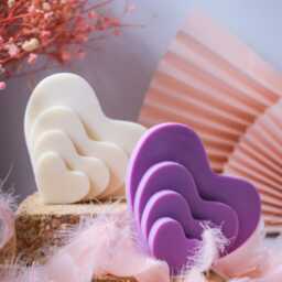 Handcrafted Heart-Shaped Candle For Valentine's Gift & Eco-Friendly Home Decor - thumbnail 2