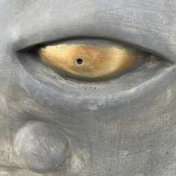 Concrete Face Sculpture Stone Head Figurine Outdoor Statue Cement Abstract Decor Modern Ornament Handmade Decoration - thumbnail 3