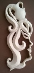 Aquarius Wood Carving Zodiac Constellation Wall Art - thumbnail 2