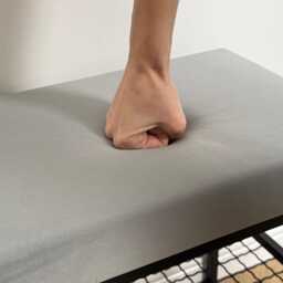 Bench With Shoe Shelves Mesh For The Hallway, Upholstered Steel Seat, Stool, Pouf, Footstool Hall, Industrial Bench Kludo - thumbnail 4